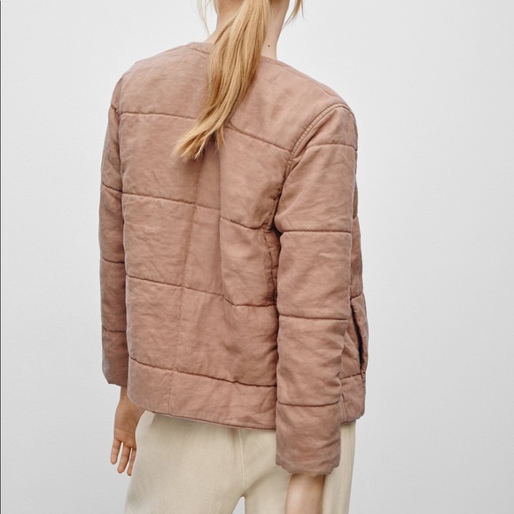 Aritzia Wilfred Linen Puffer Spring/Fall Jacket - Picture 2 of 8